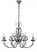 Люстра подвесная Lazzaro E 1.1.8 NB Arti Lampadari без плафона на 8 ламп, основание никель в стиле классический Люстра подвесная Lazzaro E 1.1.8 NB Arti Lampadari без плафона на 8 ламп, основание никель в стиле классический